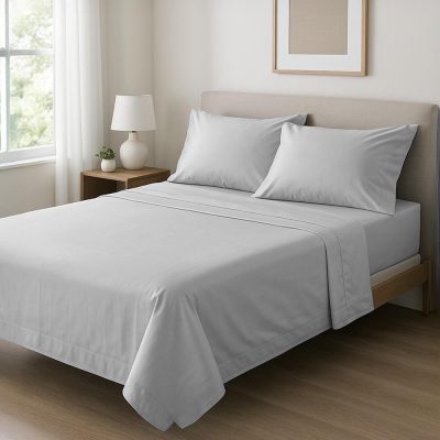 Set de Sábanas 300 Hilos Gris - Varios Tamaños