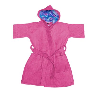 Bata de Baño Infantil con Capucha Color Fucsia - Varios Tamaños