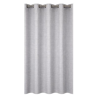 Cortina Jacquard de 140 x 229 cm Gris Oscuro con Diseño Texturizado