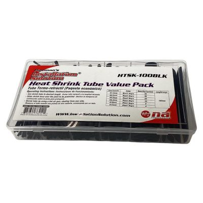 Set de 100 Tubos Termoencogibles Negros