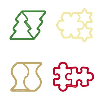 Set de 4 Cortadores Delicia Sin Borde para Galletas Multicolor