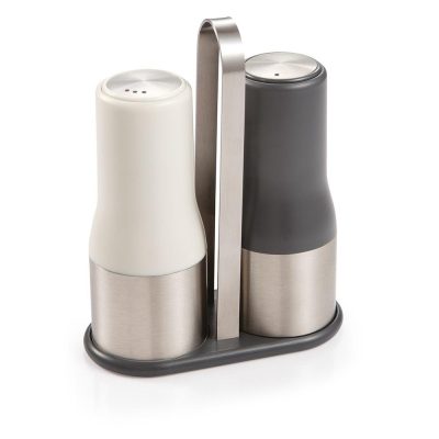 Salero y Pimentero Grandchef con Soporte Color Gris