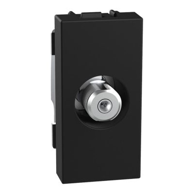 Toma Coaxial Tipo F 1 Módulo Matix Go Negro