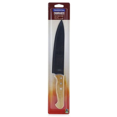 Cuchillo de 8 plg para Carne con Mango de Madera Color Café