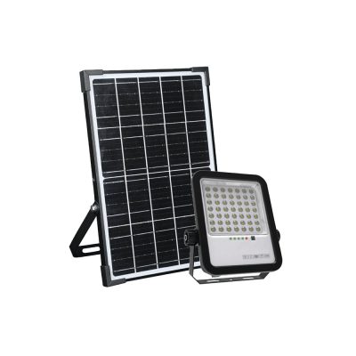 Reflector LED Solar Jeta de 28 W con Panel Monocristalino, 4,000 Lúmenes y Protección IP65 para Exterior
